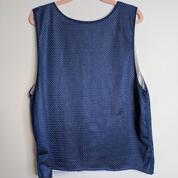 Sporty Y2K Mesh "YOLO" Slogan Jersey – Blue & Red Unisex - Picture 7 of 8